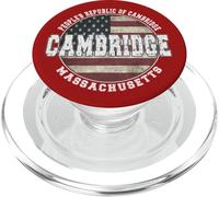 Cambridge Massachusetts, Drapeau américain Vintage PopSockets PopGrip pour MagSafe