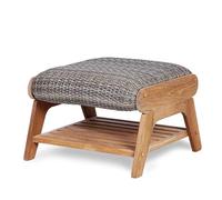 Cambridge Pouf d'extérieur en bois de teck tapissé quotidien marron