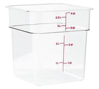 Cambro 4SFSCW135 CamSquare Boîte de conservation alimentaire carrée en polycarbonate NSF 4 l