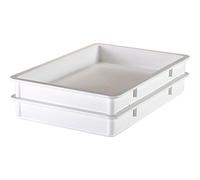 « Cambro Boîtes de Pâte à Pizza en Polypropylène » Profond, Paquet de 6, Blanc Db18263P-148 »