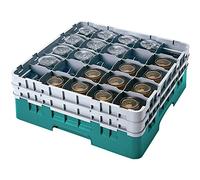 Cambro Camracks 20S434 Lot de 4 paniers en polypropylène avec 20 Compartiments Turquoise Diamètre 9,84 cm Hauteur maximale 13,3 cm