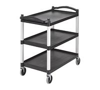 Cambro Grand chariot utilitaire noir, BC340KD110, noir, matériau : polypropylène et aluminium, taille : 950(H) x 1015(L) x 540(P)mm, CT400