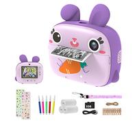 CAMCLID Appareil Photo Enfant Instantanée, 1080P Appareil Photo Numérique Enfant avec Papier d'impression & Carte 32G, 2,4" Selfie Caméra Vidéo Cadeau pour Filles Garçons 3-12 Ans (Violet)