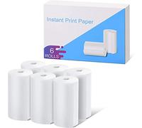CAMCLID Lot de 6 Rouleaux de Papier d'impression pour Appareil Photo Enfant,Papier Thermique et Recharge pour Appareil Photo instantanée,Compatible avec la Plupart des Enfants (Papier)