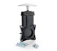 Camco 39501 RV Vanne de vidange de 3,8 cm avec poignée en métal - Remplacez facilement les vannes de vidange usées ou endommagées - Matériel d'installation, noir