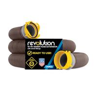 Camco 39639 Revolution Extension de Tuyau d'égout de 3 m - Design Robuste avec Patte pivotante pré-attachée et raccords à baïonnette, Facile à Utiliser et se comprime pour Un Rangement Simple