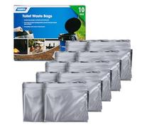 Camco 41548 Toilet Waste Bags -Durable Double Bag Design is Leak-Proof, Inner Bag Gels Any Liquid, Great for Camping, Hiking and Hunting and More (10 Pack)