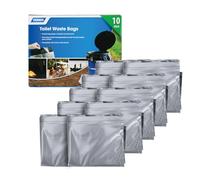 Camco 41548 Toilet Waste Bags -Durable Double Bag Design is Leak-Proof, Inner Bag Gels Any Liquid, Great for Camping, Hiking and Hunting and More (10 Pack)