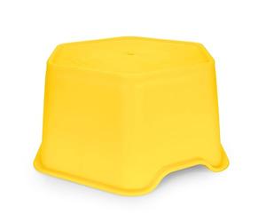 Camco 44421 Support de cric stabilisateur Robuste pour véhicule récréatif, Jaune - Fournit 17,8 cm de Levage et de stabilité pour Les crics de Camping-Car - Compatible avec Les Coussinets Ronds de