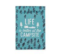 Camco 53308 Life is Better at the Campsite Garden Flag, 12-inch x 18-inch - The Perfect Greeting for Your Yard or Campsite - Features an RV Sketch Design