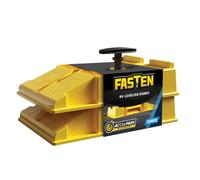 Camco Fasten 44535 Lot de 2 rampes de nivellement de remorque de qualité supérieure avec poignée Pratique - Design emboîtable pour Rangement de Camping-Car - Compatible avec Blocs de nivellement