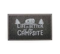 Camco Life is Better at The Campsite Tapis de récurage Gris/Blanc