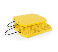 Camco Lot de 2 Coussinets stabilisateurs Extra Larges pour cric - Aide à empêcher Les crics de Camping-Car de s'enfoncer dans Un Sol Mou - Comprend des poignées de Transport en Corde et Mesure chacun