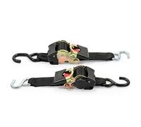 Camco Lot de 2 Sangles d'arrimage rétractables pour Traverse | Résistance à la Rupture de 1,5 kg et Charge de Travail sûre de 0,5 kg | Sangle en Polyester Durable (50031)