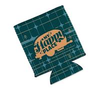 Camco Porte-canettes « Life is Better at The Campsite » | Garde votre boisson froide | Convient aux canettes de 340 ml | Dispose d'une grille verte My Happy Place (53480)