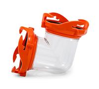 Camco Rhino 39485 Adaptateur de réservoir de véhicule récréatif à 90 degrés avec coude Transparent Discret à 90 degrés et 4 Broches à baïonnette à Chaque extrémité pour Une Action de Verrouillage