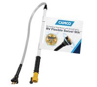 Camco Stik pivotant Flexible avec Valve d'arrêt pour Camping-Car - Crée Une Action de Nettoyage puissante Qui déloge et Chasse Les dépôts de déchets tenaces et Combat Les odeurs (40074), 140 cm