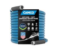 Camco TastePURE Tuyau d'eau potable de 15,2 m pour camping-car/camping-car - Dispose d'un design robuste sans torsion avec extrémités anti-traction et diamètre intérieur de 1,6 cm - Certifié NSF