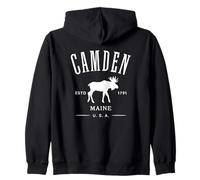 Camden Maine USA avec Motif élan Souvenir Sweat à Capuche