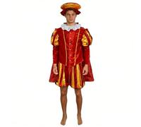 CAMDOM Costume de roi Tudor pour homme Henry VIII Renaissance Royal Outfit Historique Halloween Noblesse Prince Medieval Vêtements The Tudors Royalty Adulte