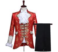 CAMDOM Costume victorien pour homme - Style cour de palais médiéval - Costume de prince, costume de costumade charmant