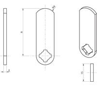 Came modèle 4929-03/4929A2 plate - RONIS - 72634