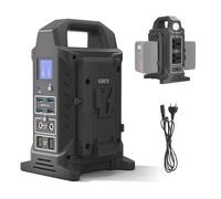 Came-TV Chargeur de Batterie Double V Mount, Le Premier Chargeur de Batterie 3 en 1 Double V-Lock au Monde & onduleur AC et multiprise avec D-Tap/Sortie DC/Ports USB/PD65W