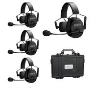 Came-TV Kuminik8 1,9 GHz Casque interphone sans Fil, système de Communication interphone Duplex intégral, Longue Distance de 450 m avec Suppression du Bruit et Latence zéro (Pack de 4)