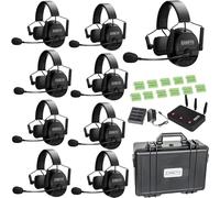 Came-TV Kuminik8 1,9 GHz Casque interphone sans Fil, système de Communication interphone Duplex intégral, Longue Distance de 450 m avec Suppression du Bruit et Latence zéro (Pack de 9)