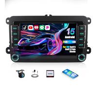 CAMECHO 1+32G Android 15 Autoradio pour VW Golf 5 6 Skoda Passat Polo Tiguan Seat Skoda, Autoradio 2 Din 7 Pouces avec Navi EQ FM RDS BT WiFi+Canbus