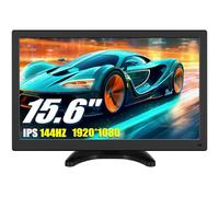 CAMECHO 15,6 Pouces Portable Monitor FHD 1080P Intégré Haut-Parleur avec HDMI VGA RAC BNC Mini Moniteur pour Jeux/PC/TV/DVD/caméra de Voiture/caméra de Surveillance