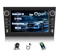 CAMECHO 2+64G 7 Pouces Autoradio pour Opel Astra Antara Vectra Corsa Zafira Meriva Combo avec 2USB, Android 13 Wireless Carplay Bluetooth HD Radio avec Android Auto GPS WIFI FM/RDS EQ +Caméra de Recul