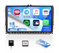 CAMECHO 【2+64G】 Android 13 Autoradio pour VW Golf 5/6 Passat B6 Jetta Caddy Polo T5 Tiguan Seat Skoda, Navi Carplay sans Fil ASP, 9" Écran Tactile Radio WiFi Bluetooth Mirror Link FM/RDS SWC