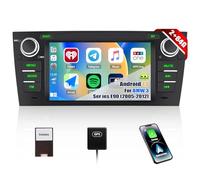 CAMECHO 2+64G Android 15 Autoradio pour BMW 3 Series E90 2005-2012, Navi sans Fil Carplay, 7 Pouces Écran Tactile Radio WiFi Bluetooth Mirror Link FM/RDS SWC+Canbus
