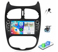 CAMECHO 2+64G Android 15 Autoradio pour Peugeot 206 1998-2016 Citroen C2 2004-2008, 7 Pouces sans Fil Carplay Bluetooth HD Radio avec Android Auto WiFi FM/RDS GPS Mirror Link +Canbus Caméra de Recul