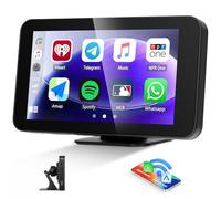 CAMECHO [2025] Appareil de Navigation avec Carplay sans Fil Android Auto, Écran Tactile HD de 4,7 Pouces avec Double Bluetooth, Égaliseur, Émetteur FM, Airplay, Android Cast et Prise AV de Type