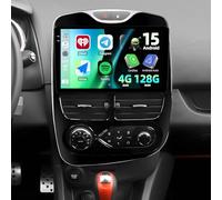 CAMECHO 4+128G Android 15 Autoradio 10 Pouces pour Renault Clio 4 2012-2018, Radio avec Bluetooth GPS Wi-FI sans Fil CarPlay, Android Auto RDS FM +Caméra de Recul