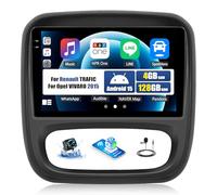 CAMECHO 4+128G Android 15 Autoradio 9 Pouces pour Renault Trafic Opel Vivaro 2015 Nissan NV300/VW30 avec Caméra de Recul, Radio Bluetooth Carplay Android Auto sans Fil avec WiFi GPS FM/RDS +Canbus