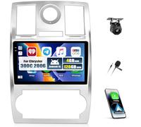 CAMECHO 4+128G Android 15 Navi Autoradio pour Chrysler 300C 300 2005-2009 avec Caméra de Recul, 9 Pouces Bluetooth Radio Carplay Android Auto sans Fil avec WiFi GPS FM/RDS Mirror Link+Canbus