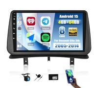 CAMECHO 4+64G 8-Cœurs 9 Pouces Android 15 Autoradio pour Renault Clio 3 2005-2014 avec Caméra de Recul, Qualcomm Radio IPS avec Wireless Carplay Bluetooth Android Auto FM/RDS DSP GPS WiFi + Canbus