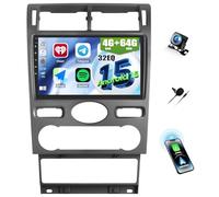 CAMECHO 4+64G 9 Pouces Autoradio pour Ford Mondeo 2004-2007 avec Caméra de Recul, Android 15 Wireless Carplay Bluetooth Radio avec Android Auto WiFi GPS FM/RDS Mirror Link +IPS HD écran Tactile
