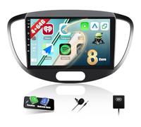 CAMECHO 4G+64G 8-Core Android 15 Autoradio avec Navi pour Hyundai i10 2007-2013 avec Carplay Android Auto, 9'' Ecran Tactile 2 Din Radio avec Bluetooth 5.0 RDS/FM WiFi MirrorLink DSP