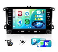 CAMECHO 8-Core 4+64G Android 13 Autoradio pour VW Golf 5 6 Polo 5 T5 Skoda Passat B6 B7 Seat, DSP Carplay sans Fil Navi, 7" Ecran Tactile Bluetooth Radio avec WiFi FM/RDS Mirror Link +Caméra de recul