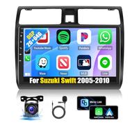 CAMECHO 8-Cœur 2+64G Android 13 Autoradio pour Suzuki Swift 2005-2010 avec Carplay/Android Auto, écran 10,1avec GPS Double DIN avec Bluetooth WiFi FM/RDS Radio EQ Mirror Link