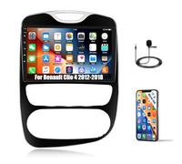 CAMECHO Android 15 Autoradio pour Renault Clio 4 2012-2018, GPS Bluetooth WiFi, 9 Pouces Écran Tactile avec Mirror Link FM SWC +Microphone Double USB Soutien