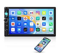 CAMECHO Autoradio 2 Din 7 Pouces Écran Tactile avec Bluetooth Lien Miroir Double Din Radio Auto Lecteur MP5 avec Radio FM EQ AUX USB Miroir Link Commande au Volant