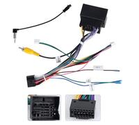 CAMECHO Câble adaptateur ISO 52 PIN pour VW/Golf/Passat/Touareg/Polo/Skoda/Seat avec antenne radio, commande au volant et commande de recul