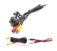 CAMECHO Caméra de recul Full Colour HD 4PIN Waterproof pour Portable Carplay et Android Auto Kit+6m de câble +12 LED Light