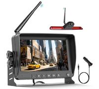 CAMECHO Caméra de Recul pour Mercedes Sprinter 2006-2019, IP67 de Caméra Imperméabilisent la Grand-Angulaire de la Vision Nocturne 140 ° de HD rotative Lumière de freinage sans Fil Moniteur 7 Pouces