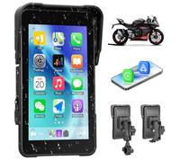 CAMECHO Moto Carplay Navi Écran avec sans Fil Carplay Android Auto IP68 Étanche Appareils de Navigation 5 Pouces Écran Tactile Bluetooth Affichage pour Motos 12V